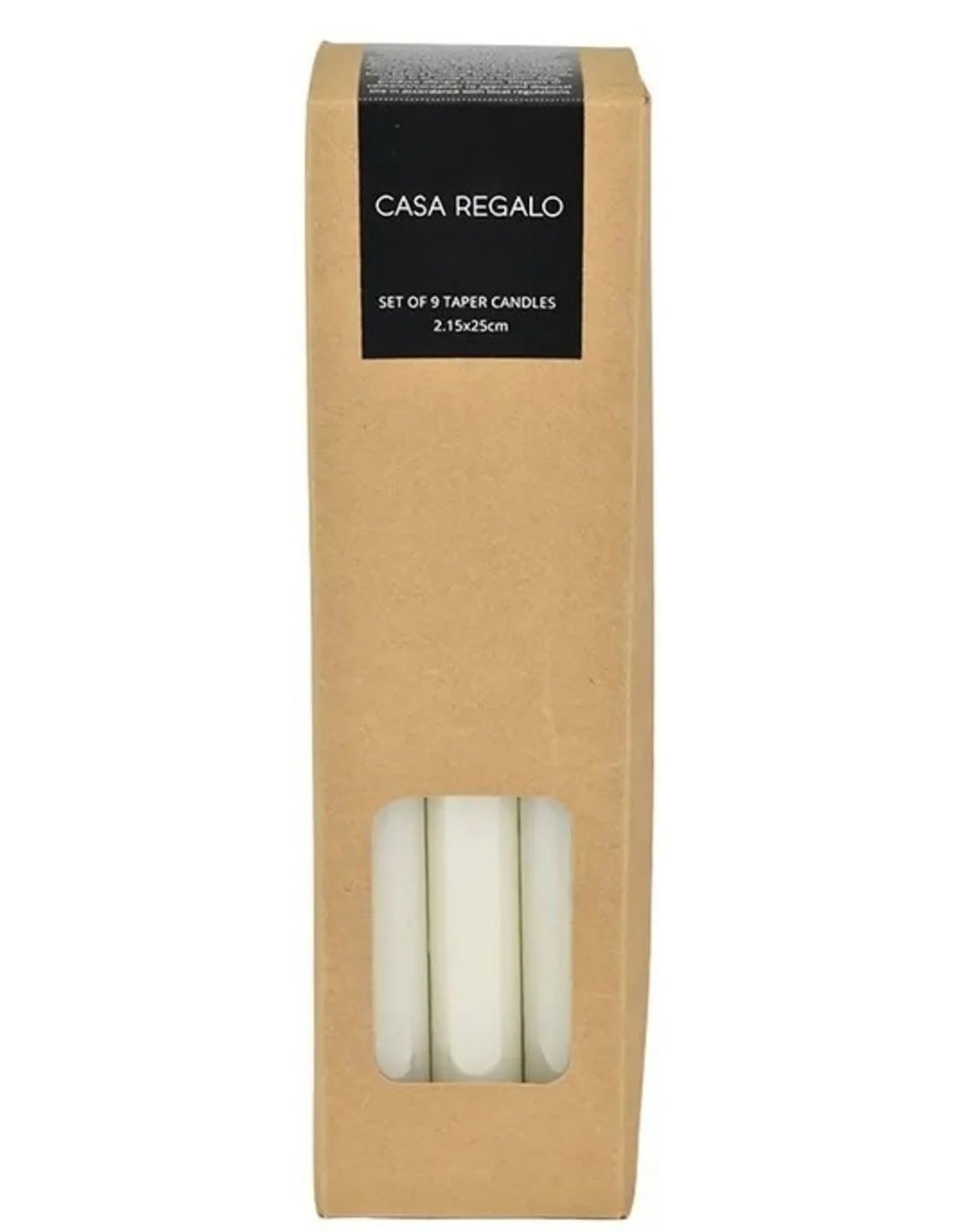 Casa Regalo Set of 9 Taper Candles