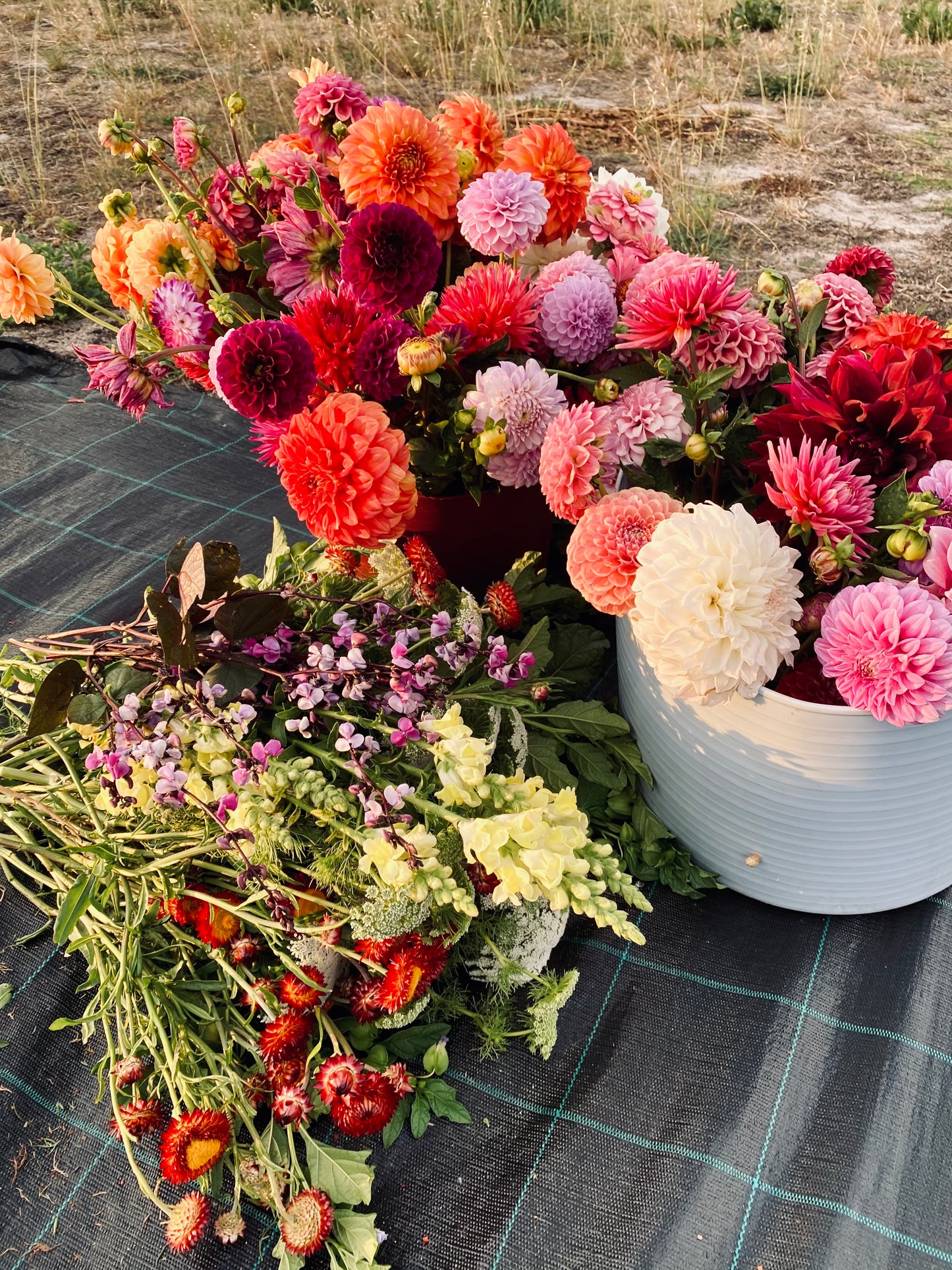DIY Seasonal Flower Buckets